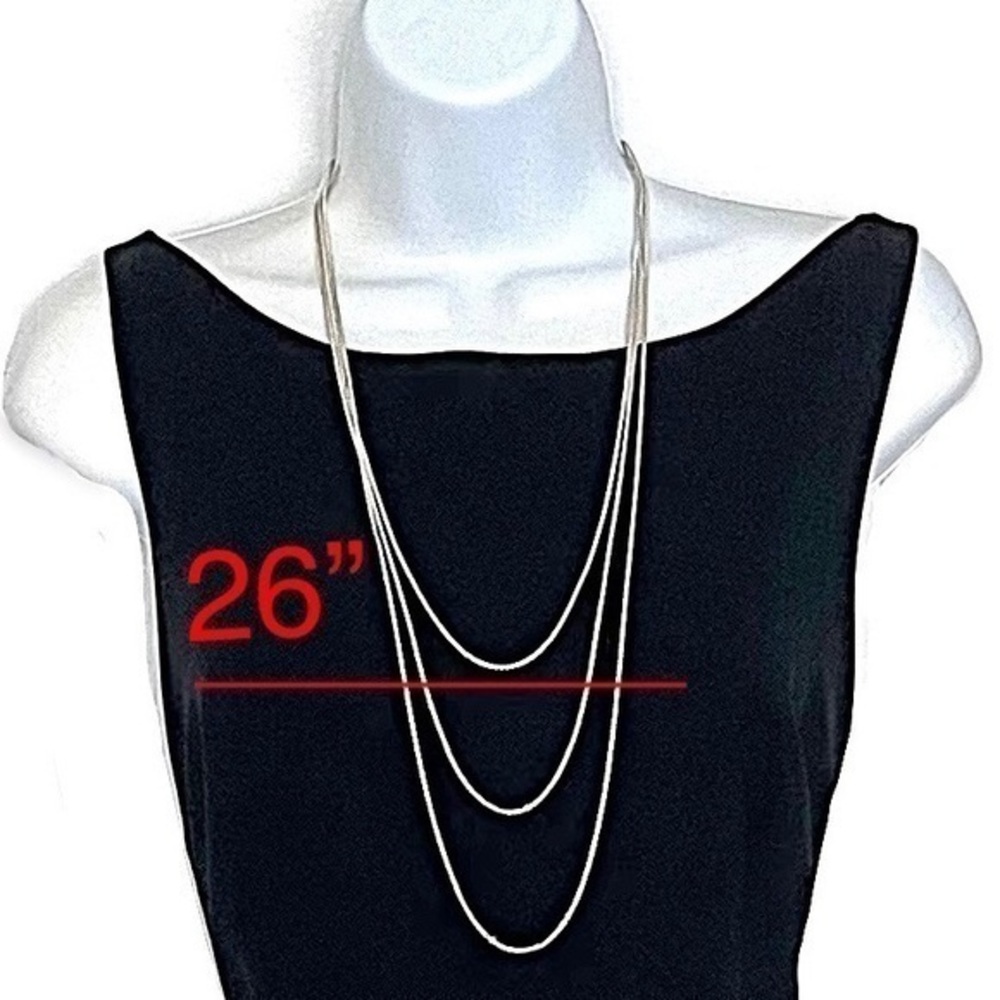 26” 2MM 925 SS Italian Box Chain Necklace!
